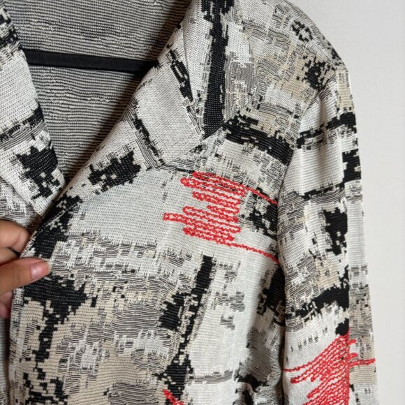 Ming Wang abstract colorful knit open blazer - Picture 3 of 6